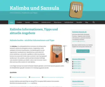 Kalimba-Sansula.de(Informationen, Tipps und Angebote zum Kalimba Kauf) Screenshot