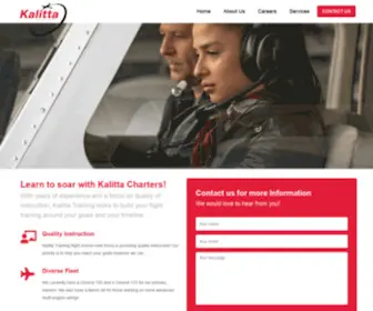 Kalittacharterstraining.com(Kalitta Training flight school main focus) Screenshot