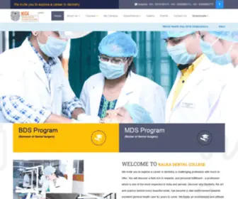 Kalkadentalcollege.com(Kalka Dental College) Screenshot