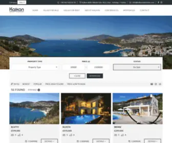 Kalkanrealestate.com(Kalkan Real Estate) Screenshot