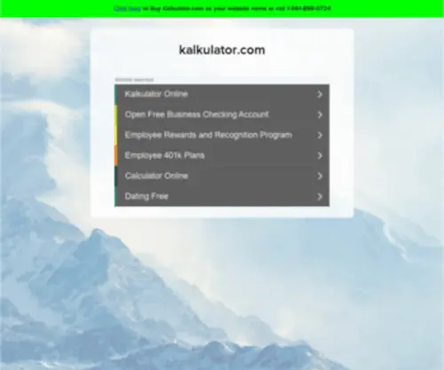 Kalkulator.com(The Leading Calculators Site on the Net) Screenshot