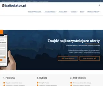 Kalkulator.pl(Tutaj znajdziesz porównywarki produktów finansowych) Screenshot