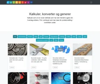 Kalkuler.com(Kalkuler, konverter og generer) Screenshot