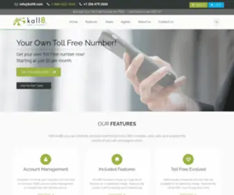 Kall8.com(Vanity,Numbers, & Toll Free Phone Services) Screenshot