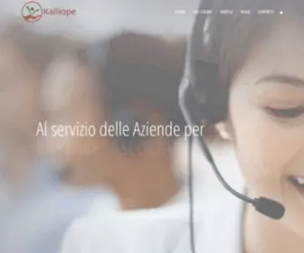 Kalliope.it(Call Center evoluto dal 2001 leader nella gestione di attività inbound e outbound specialistiche) Screenshot