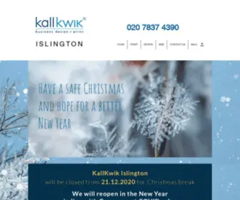 Kallkwikislington.co.uk(Print Shop) Screenshot