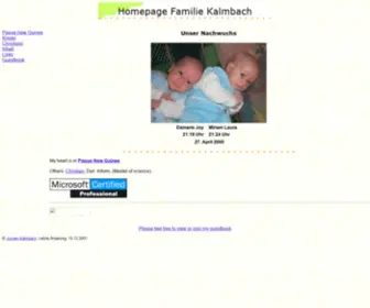 Kalmbachnet.de(Homepage Familie Kalmbach) Screenshot