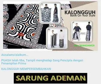 Kalongguh.com(The Leader of Moslem Wear) Screenshot