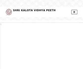 Kalotavidhyapeeth.org(Shri Kalota Vidhya Peeth) Screenshot