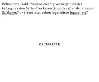 Kaltpresse.de(Und Saftbar) Screenshot