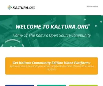 Kaltura.org(Open Source Video Platform For Every Video Need) Screenshot