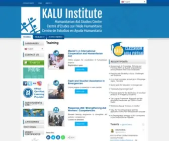 Kaluinstitute.org(Humanitarian aid studies centre) Screenshot