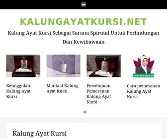 Kalungayatkursi.net(Kalung khodam ayat kursi untuk Keselamatan dan Pagar Diri dari Bahaya) Screenshot