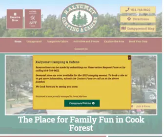 Kalyumet.com(Cook Forest Camping) Screenshot