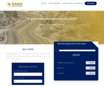 Kamafinancial.com(KAMA Financial Services) Screenshot