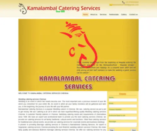 Kamalambalcateringservices.com(Kamalambalcateringservices) Screenshot