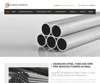 Kamalsteels.com(Seamless Steel Tube and ERW Pipe Manufacturers in India) Screenshot