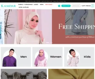 Kamdar.com.my(Malaysia's Best Fabric Collection Online) Screenshot