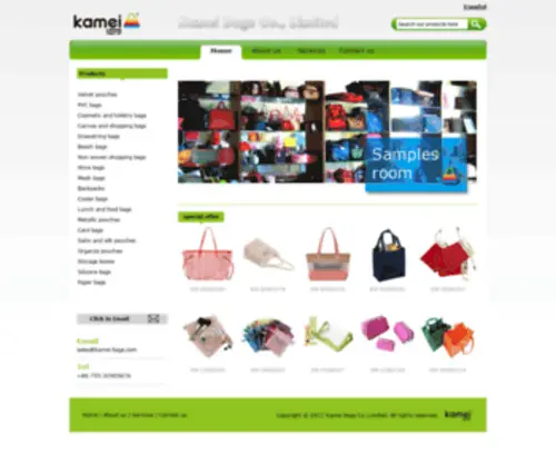 Kamei-Bags.com(Kamei Bags Co) Screenshot