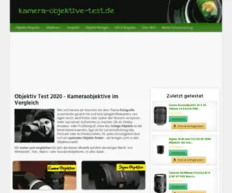 Kamera-Objektive-Test.de(Finde mit Hilfe unseren Objektiv Test jetzt Dein passendes Objektiv) Screenshot