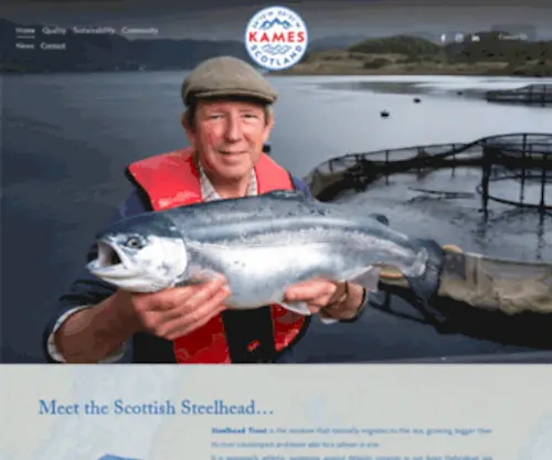 Kames.co.uk(Kames Fish Farm are the UK's sole producer of Steelhead Trout) Screenshot