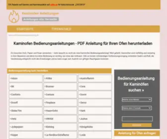 Kaminofen-Bedienungsanleitung.de(Kaminofen Bedienungsanleitungen zum Herunterladen) Screenshot