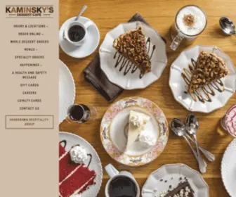 Kaminskys.com(Kaminsky's Dessert Café) Screenshot