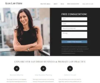 Kamlawfirm.com(Business, Estate & Privacy Lawyer San Diego) Screenshot