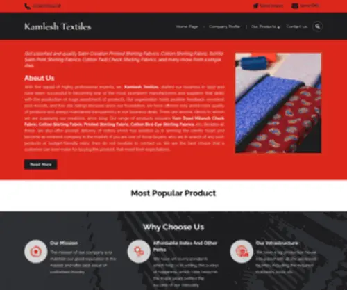 Kamleshtextile.com(Kamlesh Textiles) Screenshot