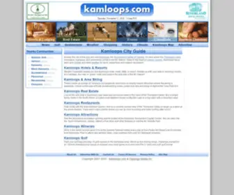 Kamloops.com(Kamloops BC City Guide and Tourism Information) Screenshot