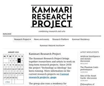 Kammari.org(Combining research and arts) Screenshot