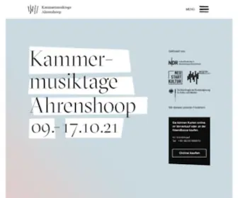 Kammermusiktage-Ahrenshoop.de(Kammermusiktage Ahrenshoop) Screenshot