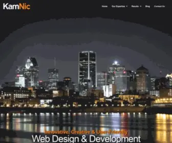 Kamnic.com(Montreal Web Design and Development Company) Screenshot