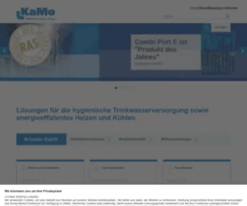 Kamo.de(Uponor Kamo GmbH Warmwasser) Screenshot