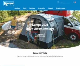 Kampaoutdoors.com(Kampa − Kampeeruitrusting voor outdoorliefhebbers) Screenshot
