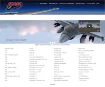 Kamspecialties.com(Aerospace Metal Supplier) Screenshot