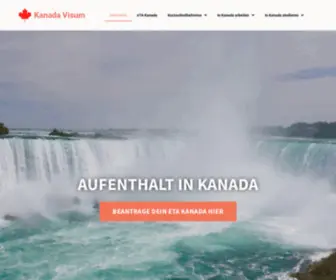 Kanadavisum.com(Aufenthalt in Kanada Beantrage dein eta kanada hier Einreise nach Kanada) Screenshot