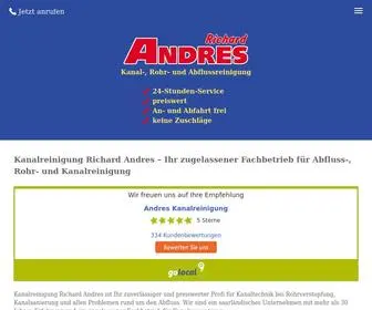 Kanalreinigung-Andres.de(Kanalreinigung Andres) Screenshot