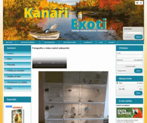 Kanari-Exoti.cz(Jsme partnerem profesionálních chovatelů. Nabízíme klece) Screenshot