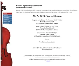 Kanatasymphony.ca(Kanata Symphony Orchestra) Screenshot