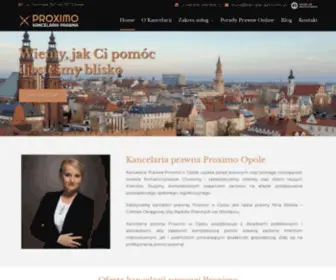 Kancelariaproximo.pl(Kancelaria Prawna Proximo Opole) Screenshot