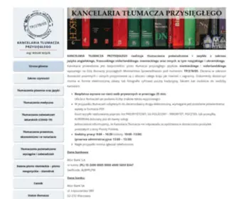 Kancelariatlumacza.pl(Tłumacz przysięgły holenderski) Screenshot