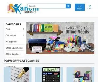 Kanchistationery.com(Buy stationery items at great price from Kanchi Stationery shop) Screenshot