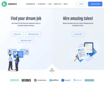 Kandidate.com(Startup Talent Sourcing Partner and Embedded Recruiters for Startups) Screenshot