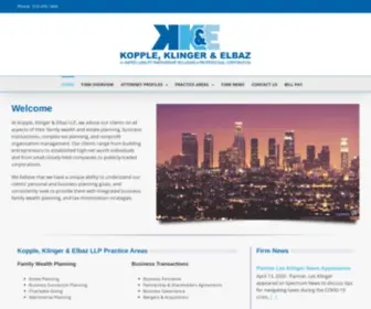 Kandklaw.com(Kopple & Klinger LLP) Screenshot