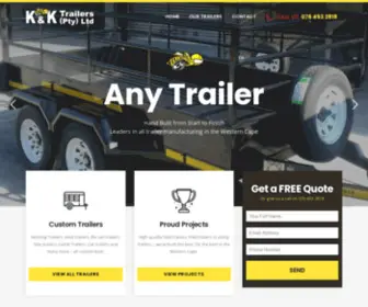 Kandktrailers.com(K&K Trailer Manufacturers) Screenshot