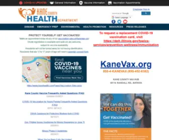 Kanehealth.com(Kane County Health Department) Screenshot