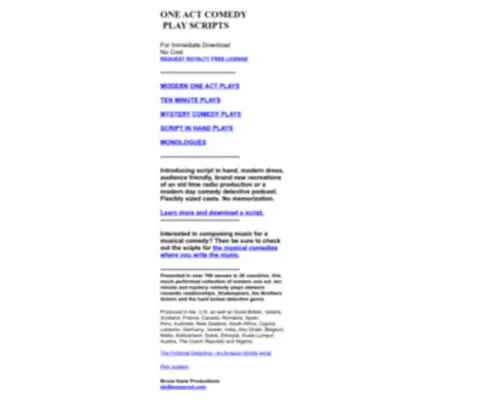 Kaneprod.com(ONE ACT COMEDY PLAY SCRIPTS) Screenshot