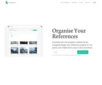 Kangaree.com(Keep track of your reference projects) Screenshot