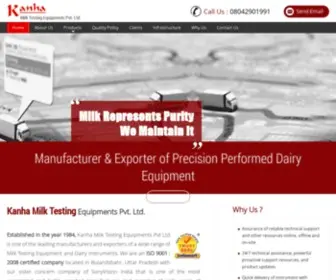 Kanhainstruments.com(Kanha Milk Testing Equipments Private Limited) Screenshot